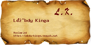 Lábdy Kinga névjegykártya